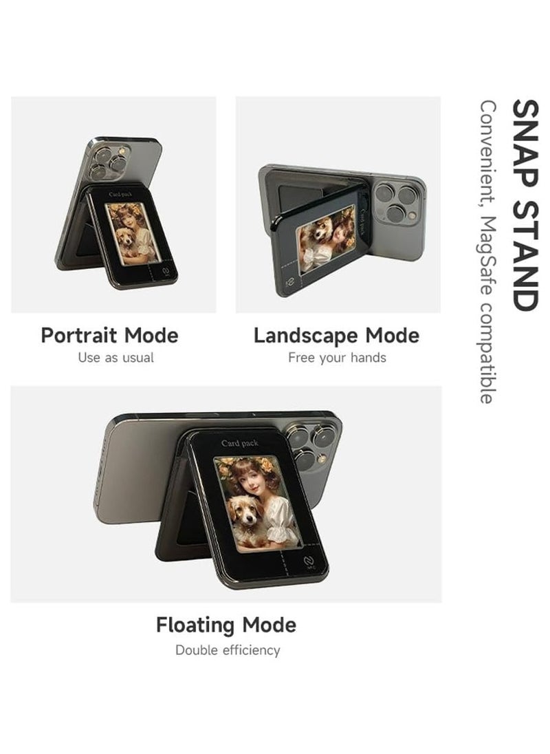 lekikpo - DIY E-Ink Phone Case for iPhone with NFC, Smart DIY Electronic Ink Screen Phone Case, APP Operation Smart Photo Rear Projection Customiza Phone Card Holder, Display Image 2.7in On Phone Holder - Image 1