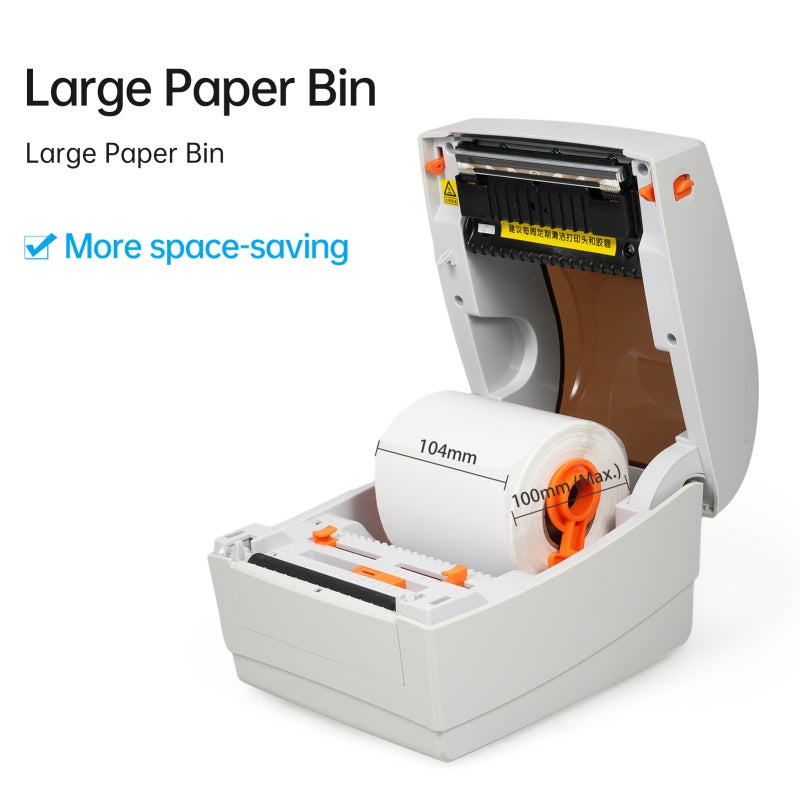 Bisofice Direct Thermal Label Printer: 4x6 Size, Fast 160mm/s Printing, Compact Efficient Design - USB Interface, Multi-Platform Compatibility for Small Business Online Operations - Image 3
