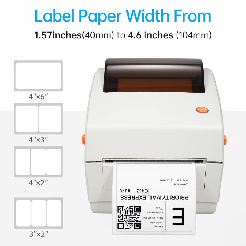 Bisofice Direct Thermal Label Printer: 4x6 Size, Fast 160mm/s Printing, Compact Efficient Design - USB Interface, Multi-Platform Compatibility for Small Business Online Operations - Image 4