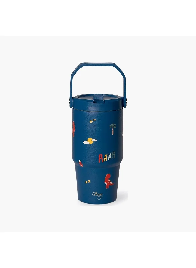 Citron Insulated Tumbler-Dino-600Ml-Cylinder (Stainless Steel) Blue \ 9X24.3