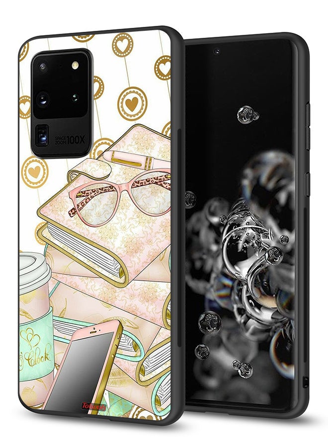 Tolwak Samsung Galaxy S20 Ultra Protective Case Cover Glasses On Books - Image 1