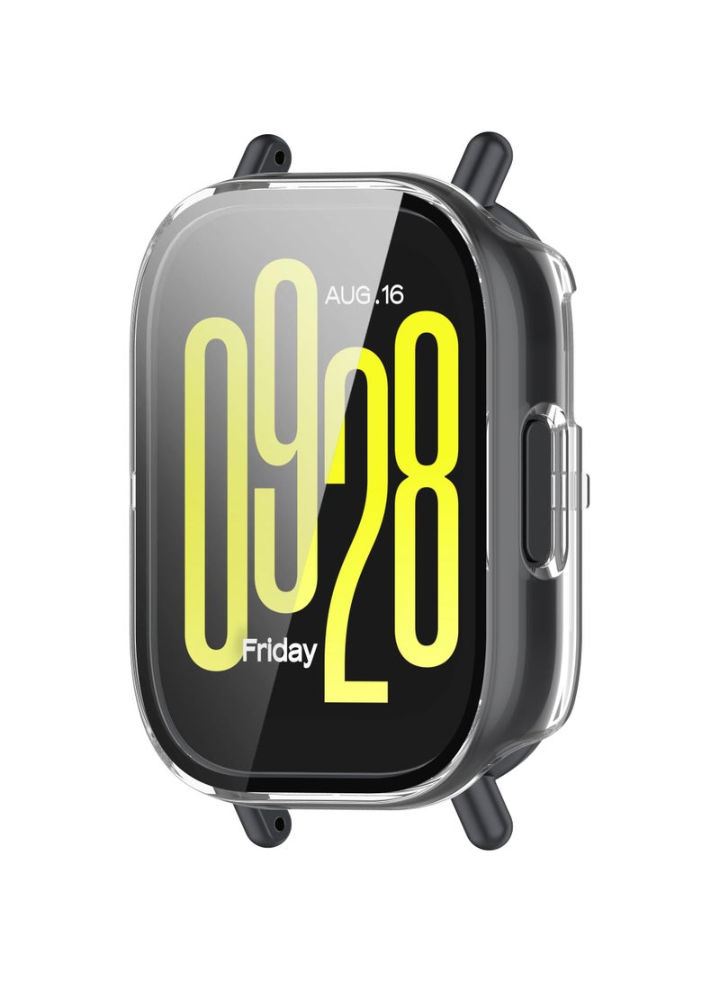 Tempered Glass Protector Case Intended for Xiaomi Redmi Watch 5 Lite Smart Watch Replacement Protective Case Cover Full-Coverage Bumper for Xiaomi Redmi Watch 5 Lite (Clear) - Image 2