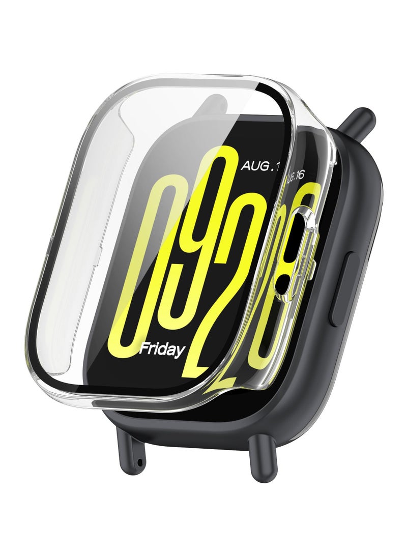Tempered Glass Protector Case Intended for Xiaomi Redmi Watch 5 Lite Smart Watch Replacement Protective Case Cover Full-Coverage Bumper for Xiaomi Redmi Watch 5 Lite (Clear) - Image 1
