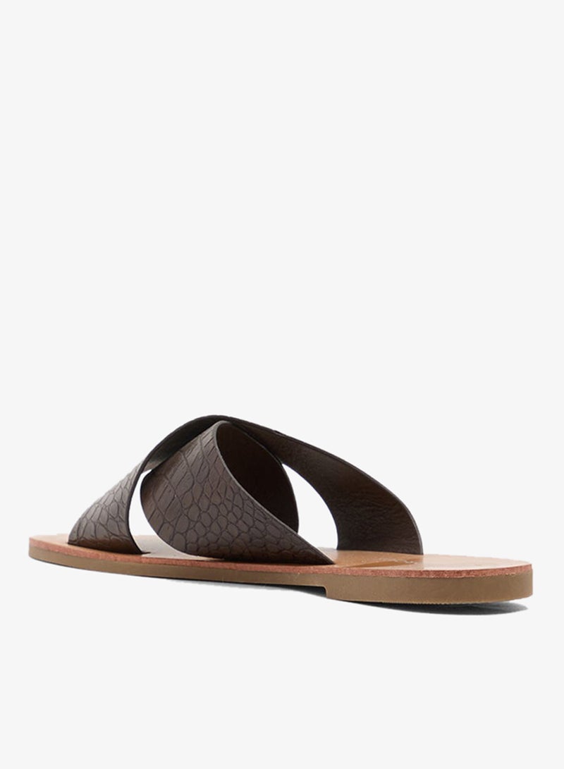 GLAMOROUS Casual Cross Strap Flat Sandals - Image 2