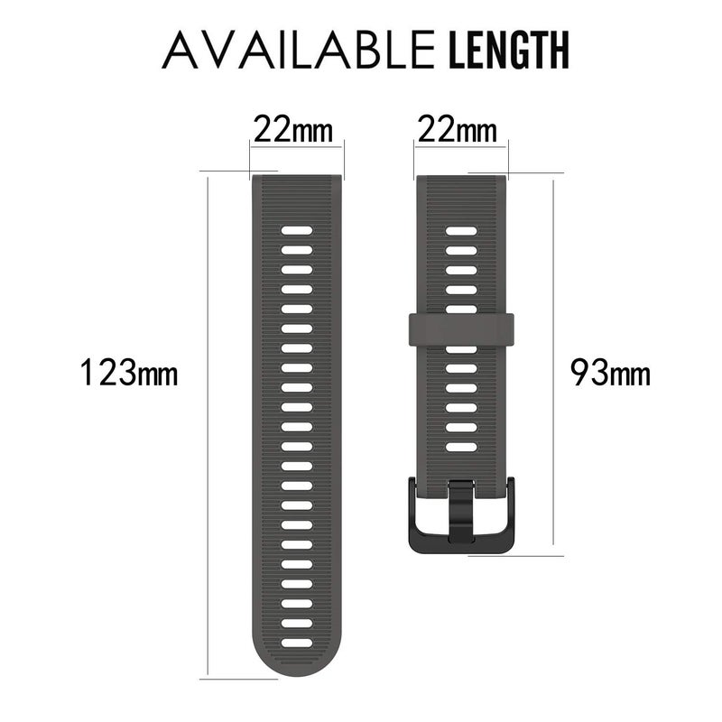 QGHXO حزام لجهاز Garmin Forerunner 945، حزام ساعة بديل من السيليكون الناعم لجهاز Garmin Forerunner 945 / Forerunner 935 (بدون متتبع) 10 قطع - Image 3