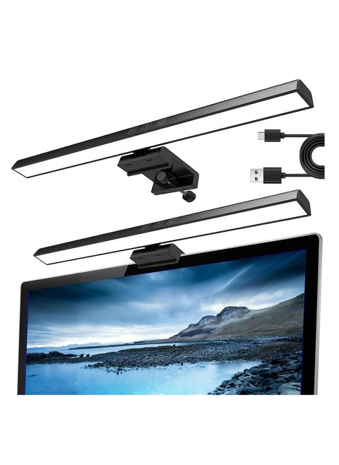 Computer Monitor Light,No Glare Monitor Light Bar with Eye Caring,Touch Control USB Powered E-Reading with No Glare,Stepless-Dimming LED Lamp for Desk Office Home Game