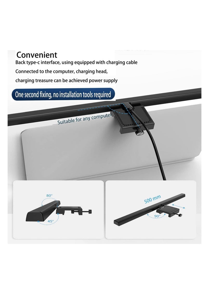 Rightsure - Computer Monitor Light,No Glare Monitor Light Bar with Eye Caring,Touch Control USB Powered E-Reading with No Glare,Stepless-Dimming LED Lamp for Desk Office Home Game - Image 1