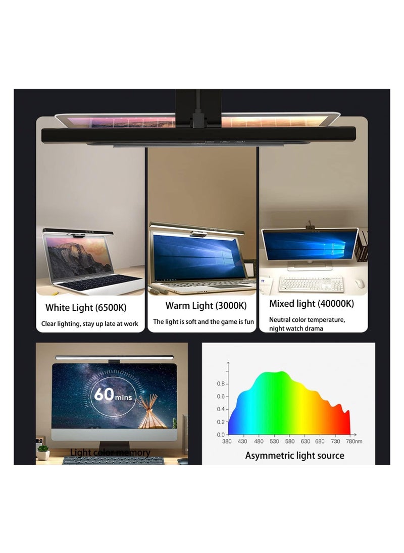 Rightsure - Computer Monitor Light,No Glare Monitor Light Bar with Eye Caring,Touch Control USB Powered E-Reading with No Glare,Stepless-Dimming LED Lamp for Desk Office Home Game - Image 1