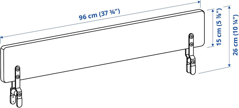 NATTAPA Bed Rail Bed Guard in White - Image 5