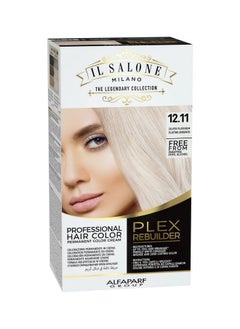Il Salone Milano The Legendary Collection Alfaparf Group Il Salone Milano Plex Rebuilder Permanent Hair Color Cream 12.11 Silver Platinum Professional Hair Dye Kit For A Natural Gloss & Glaze Paraffin Paraben And Alcohol Free  - Image 1