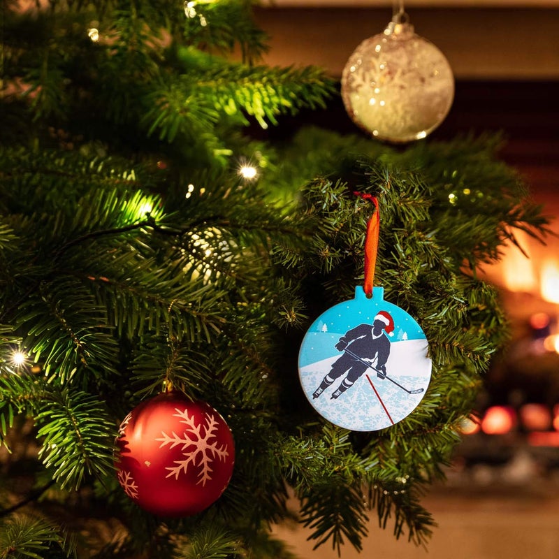 تشاك توك سبورتس زخرفة السيراميك للهوكي | سانتا هات هوكي صورة ظلية - Image 3