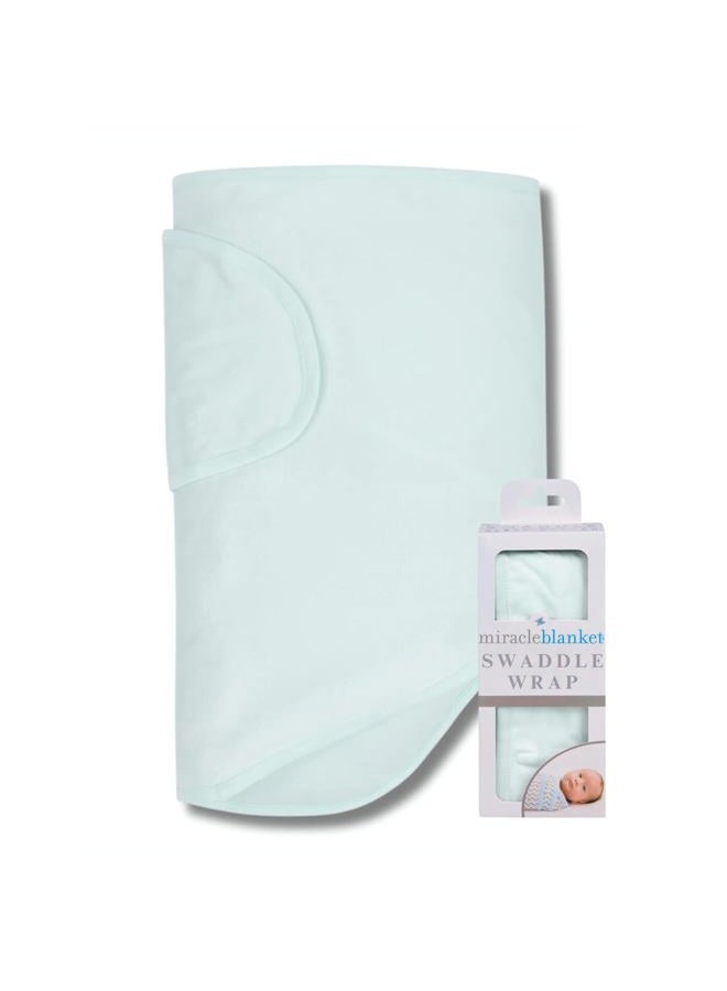 Miracle Blanket Swaddle Wrap – Help Your Newborn Sleep Longer – Soft & Secure Sleep Sack for Infants – Easy-to-Use Swaddling Blanket for a Calm Baby (Mint)  - Image 1