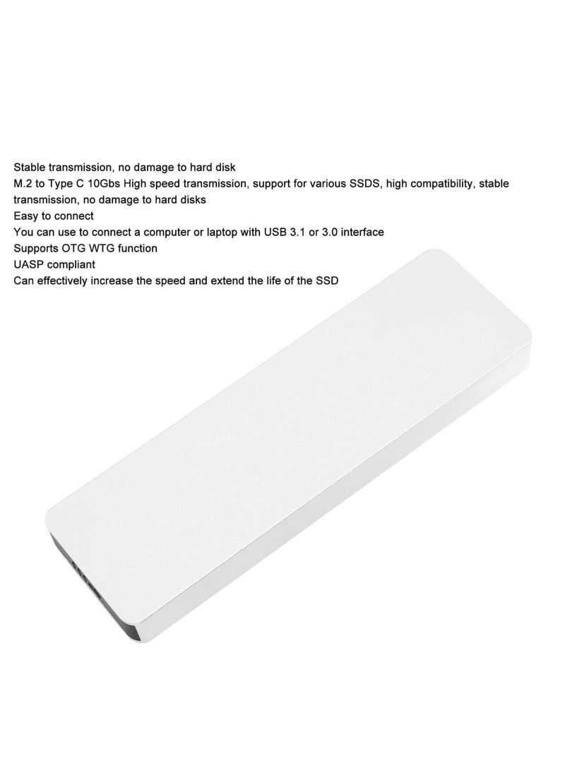 erorex M.2 NGFF SSD Enclosure, State Drive External Enclosure with 10Gbps High Speed, USB and Type C Dual Head, Supports B Keys, for Windows (nuhc6a9z0k-12) - Image 3