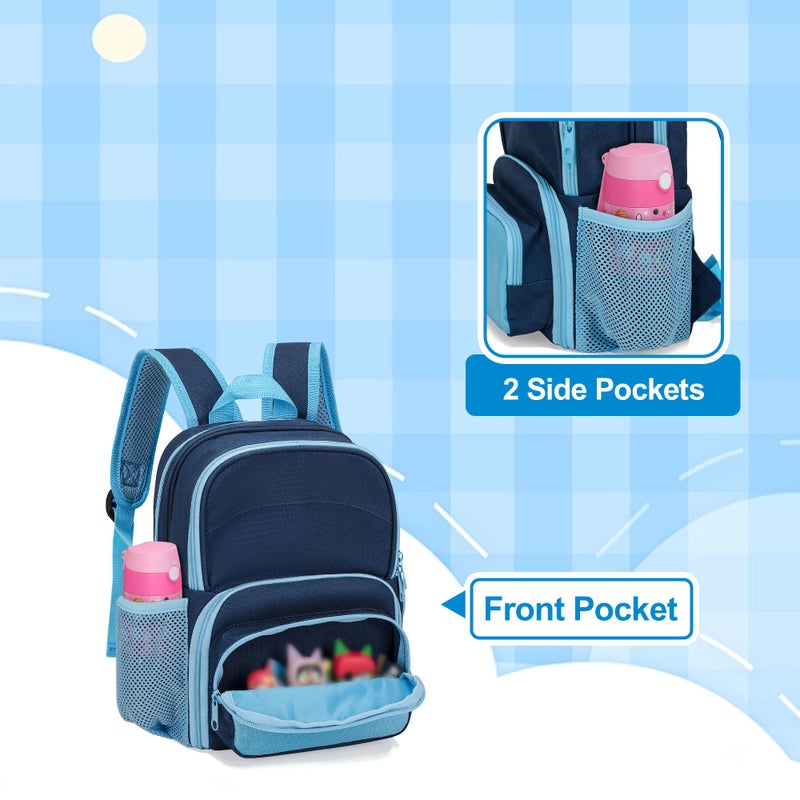 LoDrid Backpack Compatible with Tonie Box 2/1, Carrying Case with Multiple Pockets for Headphones, Charger and Accessories, Storage Bag for Audio Player Starter Set, Navy Blue (Patented Design) - Image 4
