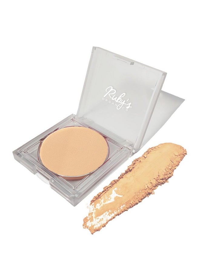 Ruby's Organics Compact Setting Powder- Matte Finish Poreless With Spf For Women All Skin Types, Face Makeup, Controls Oil, Conceals & Radiant Skin, Natural, Cruelty, Vegan & Paraben Free - Shade Sp2, 9G  - Image 1
