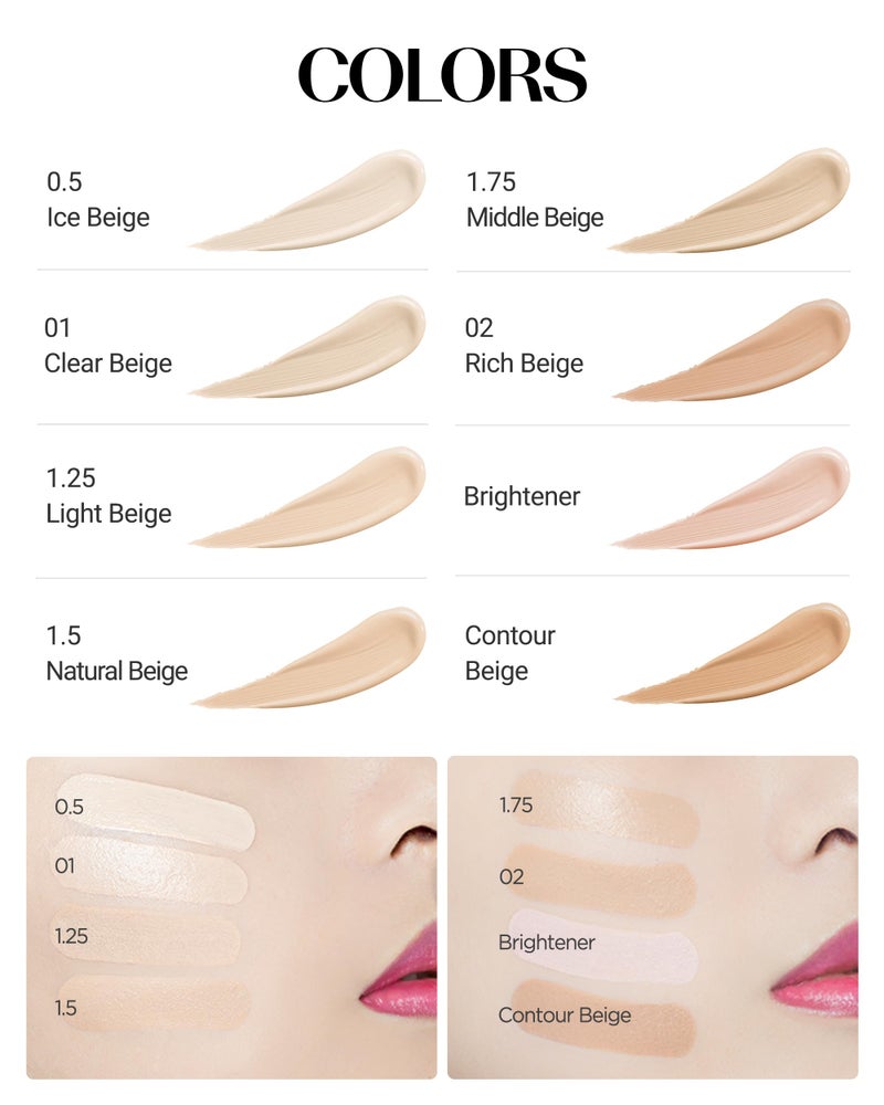 THESAEM Cover Perfection Tip Concealer 0.2 fl.oz. - 1 Clear Beige Cool Beige for Fair Skin Tones 19-20 - High Coverage Long Lasting Concealer - Korean Makeup for Dark Circles & Blemishes - Image 5