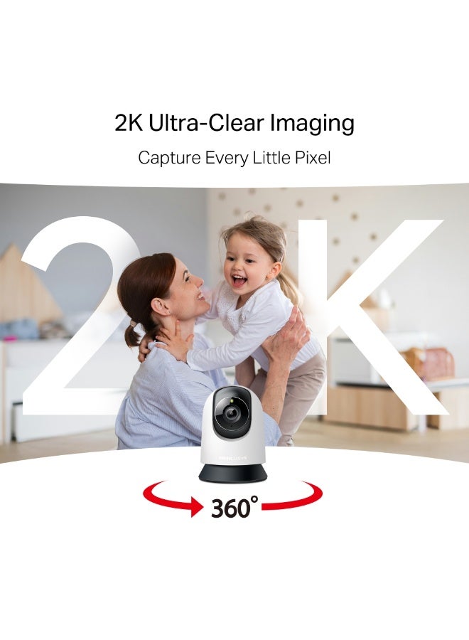 MERCUSYS MC210 Pan/Tilt Wi-Fi Home Security Camera – 2K 3MP, 360° Coverage, microSD up to 512 GB - Image 3