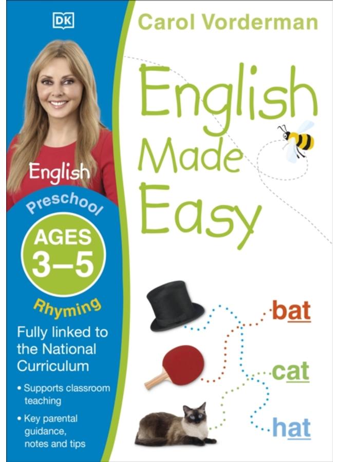 English Made Easy: Rhyming, Ages 3-5 (Preschool) : Supports the National Curriculum, English Exercise Book 