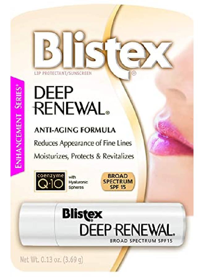 Blistex Lip Protectant Sunscreen Deep Renewal Antiaging Formula 0.13 Ounce (3.69G) (Value Pack Of 2) - Image 2