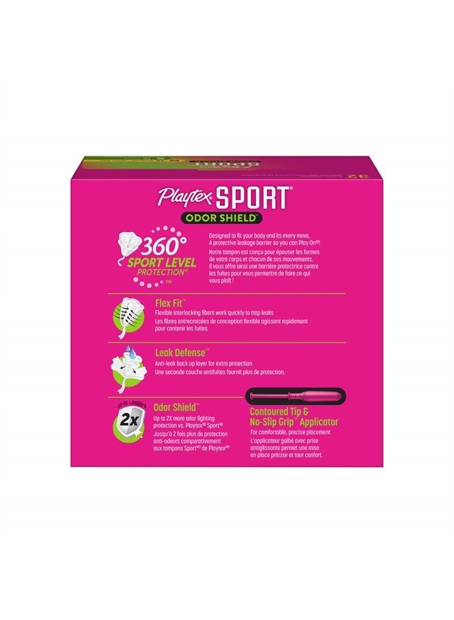 playtex Playtex Sport Odor Shield Tampons, Multipack (16ct Regular/16ct Super Absorbency), Unscented - 32ct (Pack of 1)  - Image 2