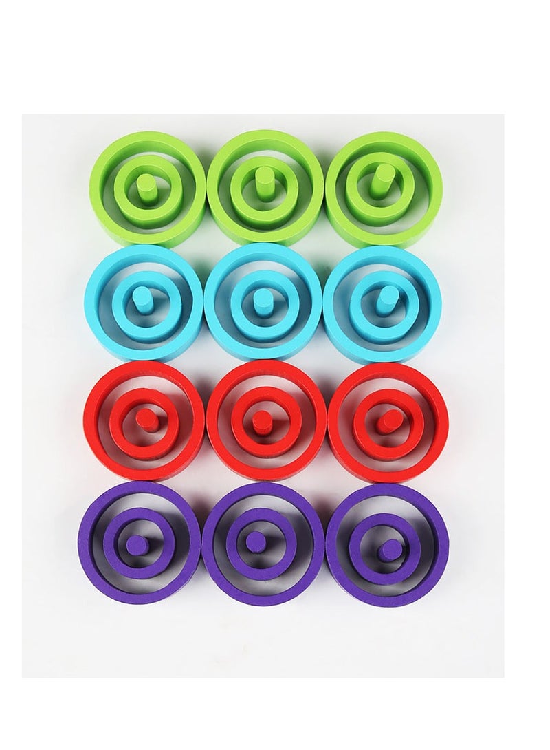 2 in 1 Wooden Triple Win Game - Image 2