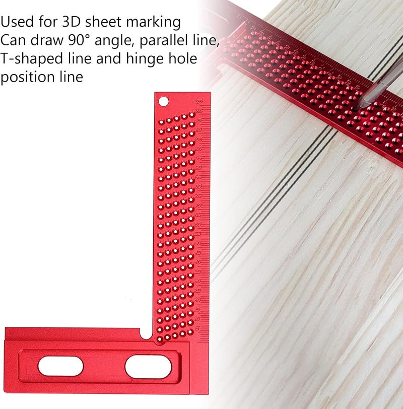 Multifunctional Right Angle Ruler 90° Positioning Tool, T 160 Model, Made of Durable 7075 Aluminum Alloy, for Precise Woodworking Marking, Drawing 90° Angles, Parallel Lines, - Image 2