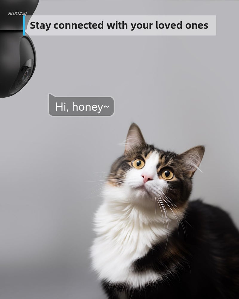 blurams Indoor Camera, 2K Pet Camera 360Â° Cameras for Home Security with Phone App, Motion Tracking, 2-Way Audio, IR Night Vision, Siren, Compatible with Alexa & Google Assistant - Image 4