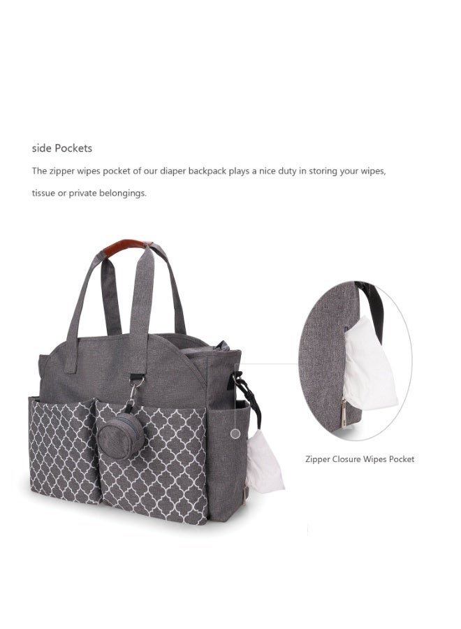 The new portable one-shoulder mommy bag with pacifier bag for mother and baby travel, outdoor mother bag, diaper bag - Image 5