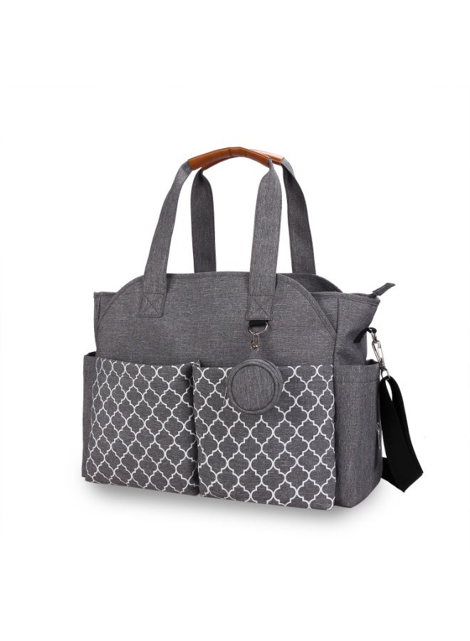The new portable one-shoulder mommy bag with pacifier bag for mother and baby travel, outdoor mother bag, diaper bag - Image 1