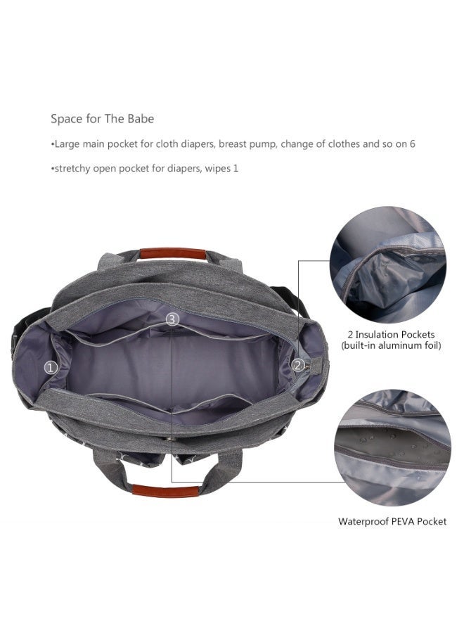 The new portable one-shoulder mommy bag with pacifier bag for mother and baby travel, outdoor mother bag, diaper bag - Image 3