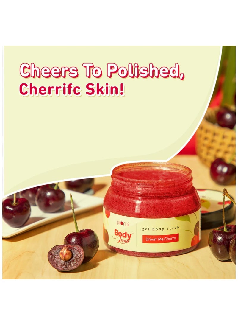 Plum Plum BodyLovin Body Scrub Drivin Me Cherry Gel Body Scrub Skin Brightening Tan Removal Sulphate and Paraben Free 100% Vegan 200 g  - Image 3