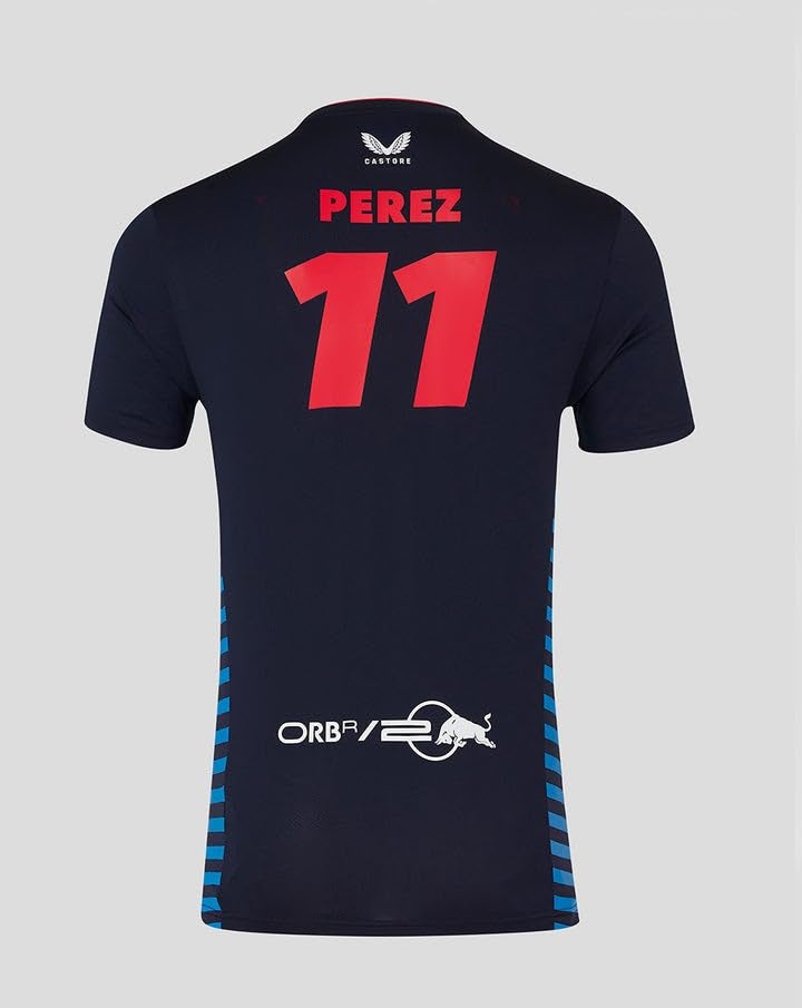 Castore Men's Red Bull Racing F1 2024 Sergio Checo Perez Team T-Shirt - Large - Night Sky - Image 2