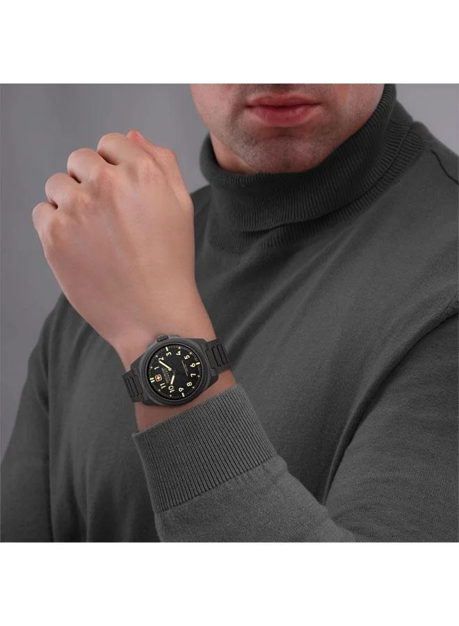 SWISS MILITARY HANOWA Fieldmaster 40mm Men's Analog Watch with Gunmetal Stainless Steel Bracelet