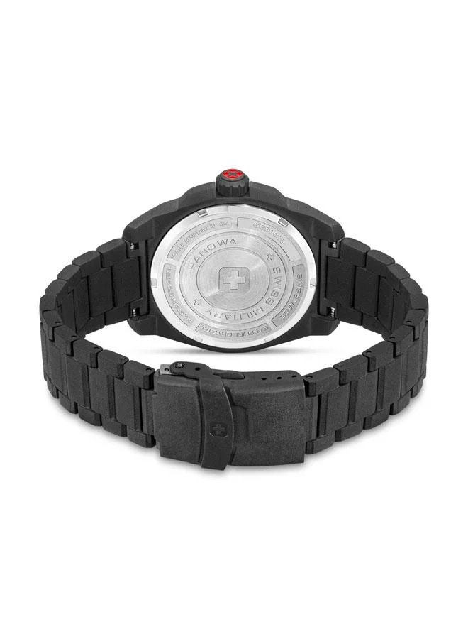SWISS MILITARY HANOWA Fieldmaster 40mm Men's Analog Watch with Gunmetal Stainless Steel Bracelet
