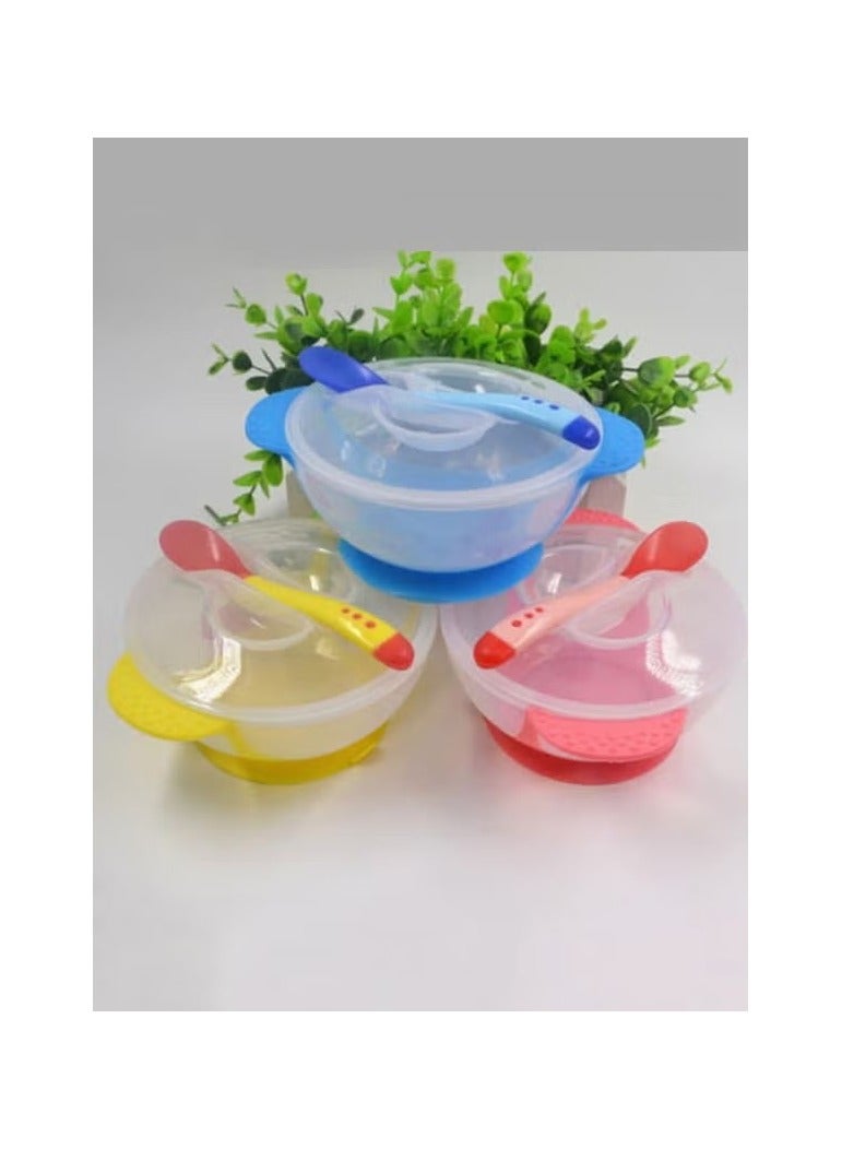 ORiTi Child Feeding Bowl Lid With Spoon Sets - Image 2
