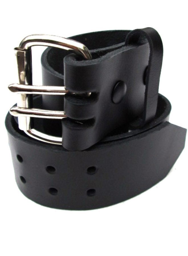 Mens Heavy Duty Black Leather Belt 2" Wide (40)