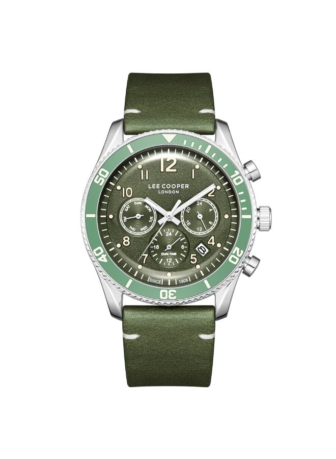 Lee Cooper ساعة متعددة الوظائف للرجال من الجلد LC08260.375 - 42 مم - Image 1