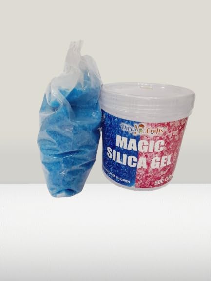 Ditya Crafts 500 gm Magic SIlica Gel powder Fine Powder for Drying Flowers Moisture Absorbent, Desiccant Dehumidifier for Room Kitchen Wardrobe Cupboard car Bedroom Camera Lenses Shoes Desiccant Bags - Image 2