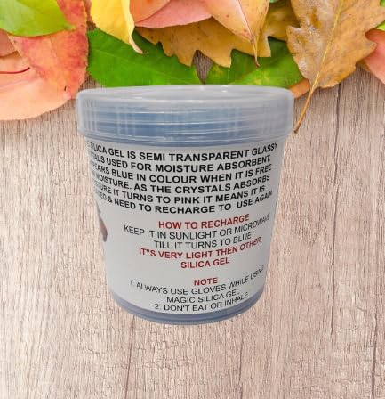 Ditya Crafts 500 gm Magic SIlica Gel powder Fine Powder for Drying Flowers Moisture Absorbent, Desiccant Dehumidifier for Room Kitchen Wardrobe Cupboard car Bedroom Camera Lenses Shoes Desiccant Bags - Image 4