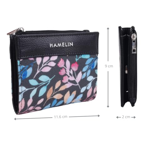 HAMELIN Women’s Wallet | Slim Card Holder Wallet for Women Stylish | Small Compact Ladies Purse with Card Holder | Ladies Mini Purse for Women | Ideal Gift for Woman| Pastal Vines - Image 2