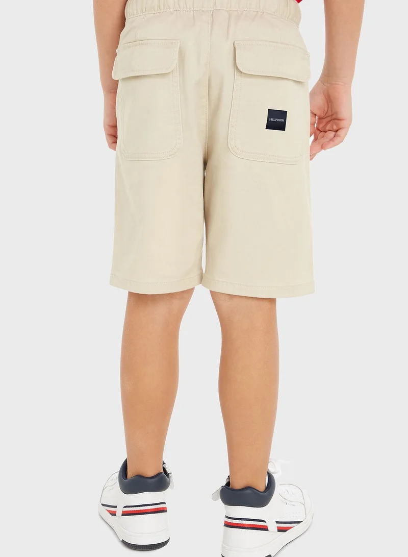 TOMMY HILFIGER Kids Belted Comfort Chino Shorts