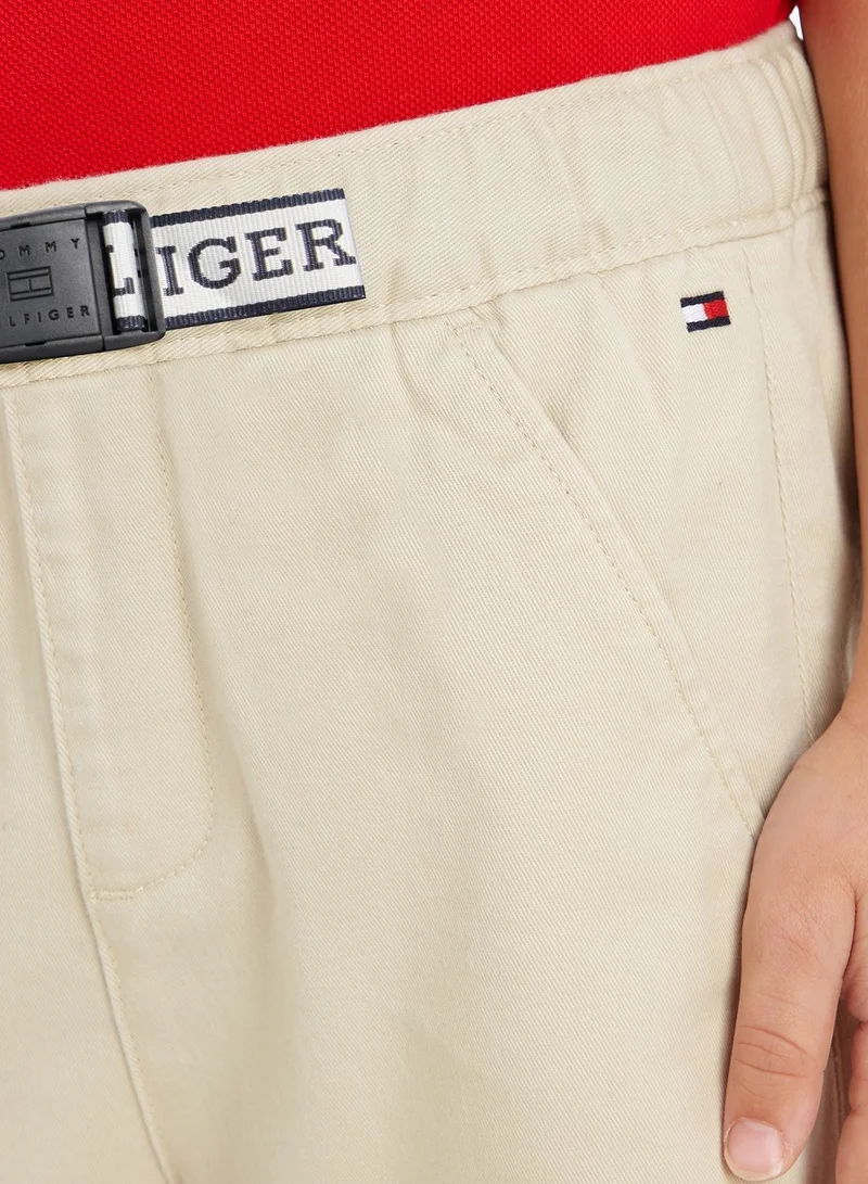 TOMMY HILFIGER Kids Belted Comfort Chino Shorts