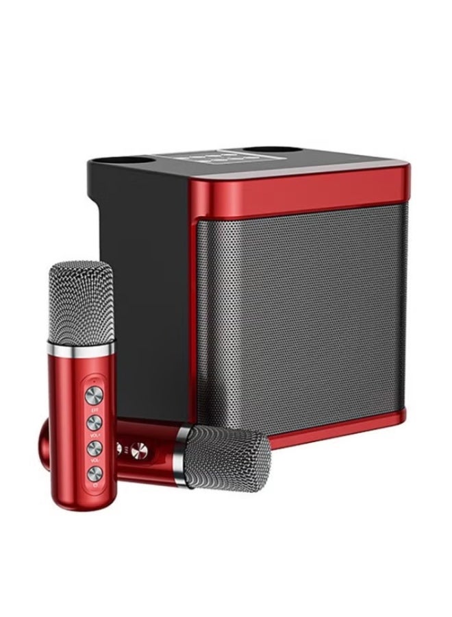 Mini Karaoke Machine Set, Portable Bluetooth Speaker with 2 Wireless Karaoke Microphones,Singing Machine Karaoke System for Kids Adult  - Image 1