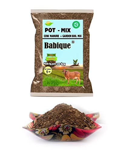 Babique Soil Mix Cow Manure Organic Fertilizers 100% Natural for Plants & Home Gardening (1 Kg) - Image 1