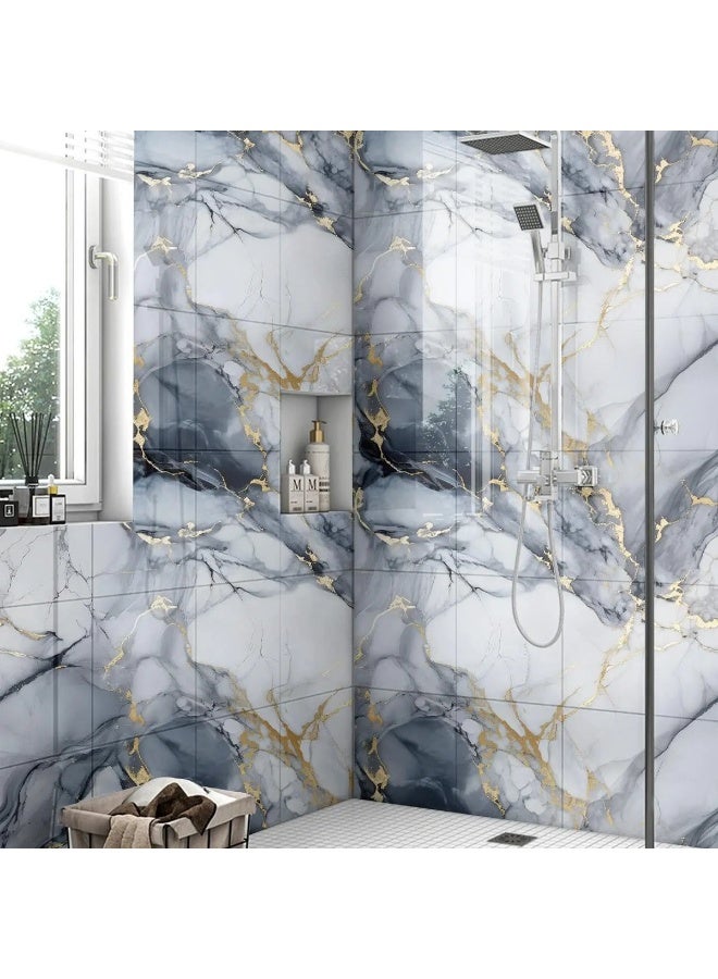 10PCS 30x30cm Peel and Stick Marble Tile Wallpaper, Self-Adhesive Waterproof Oilproof Wall Sticker - Image 2