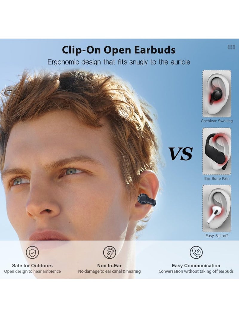 Generic Wireless Bluetooth Earbuds, Open Ear Earbuds，Sport Earbuds, Clip-on Earphones, Noise reduction, water resistance, Hi-Fi sound quality, suitable for playing games,to music (LED Display)  - Image 2