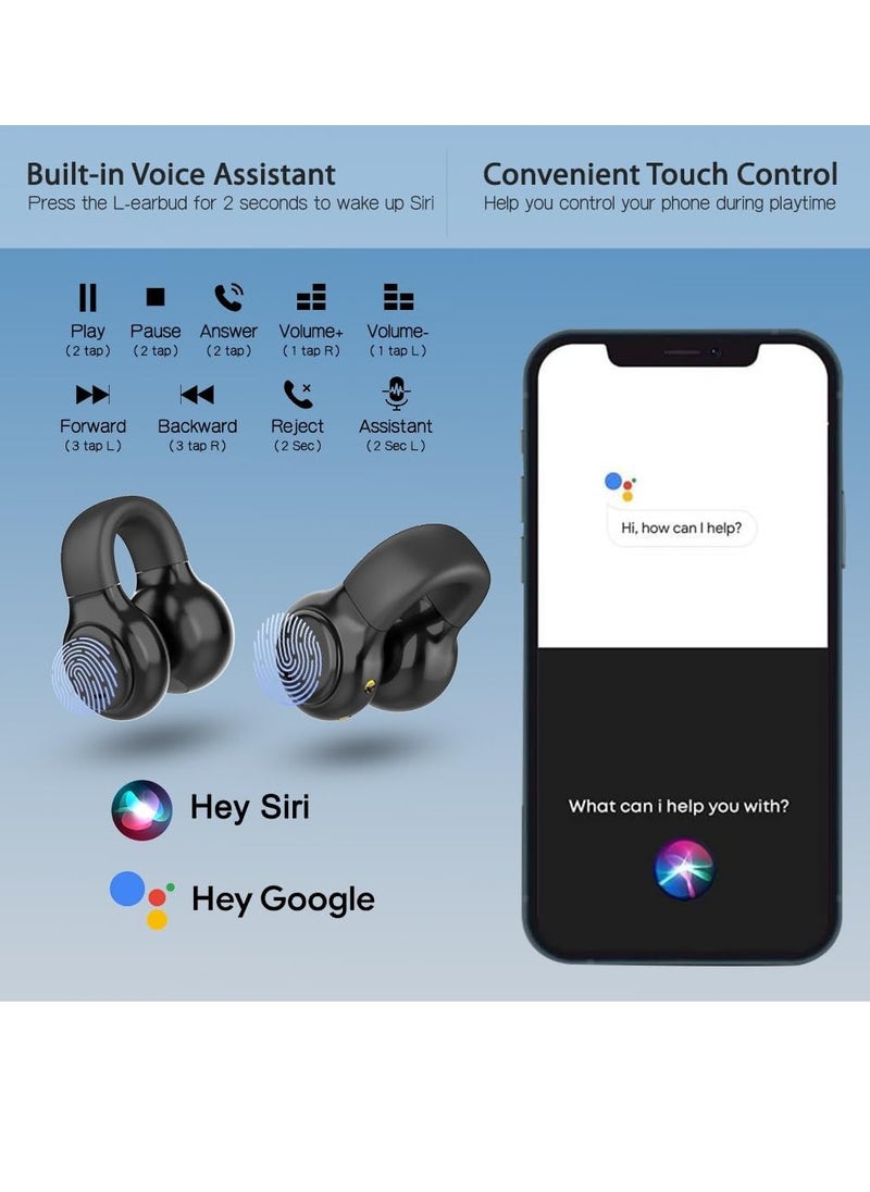 Generic Wireless Bluetooth Earbuds, Open Ear Earbuds，Sport Earbuds, Clip-on Earphones, Noise reduction, water resistance, Hi-Fi sound quality, suitable for playing games,to music (LED Display)  - Image 3