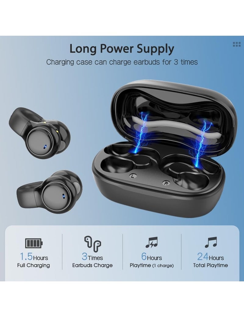 Generic Wireless Bluetooth Earbuds, Open Ear Earbuds，Sport Earbuds, Clip-on Earphones, Noise reduction, water resistance, Hi-Fi sound quality, suitable for playing games,to music (LED Display)  - Image 4