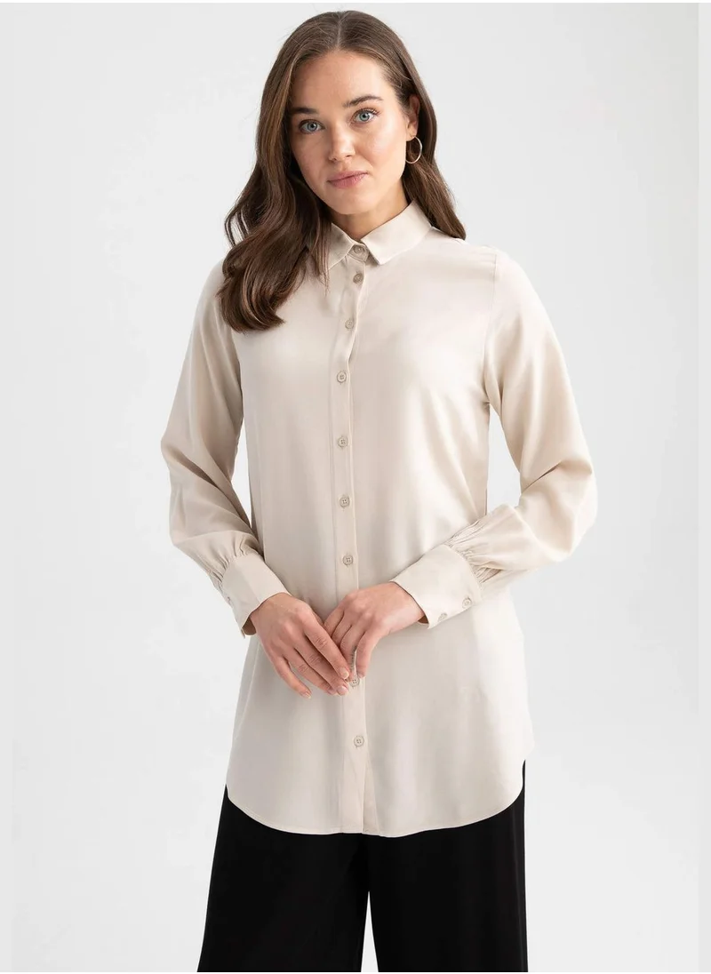 ديفاكتو Woman Woven Long Sleeve Tunic