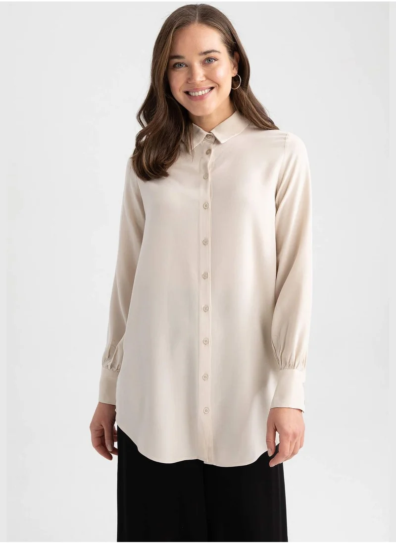 ديفاكتو Woman Woven Long Sleeve Tunic